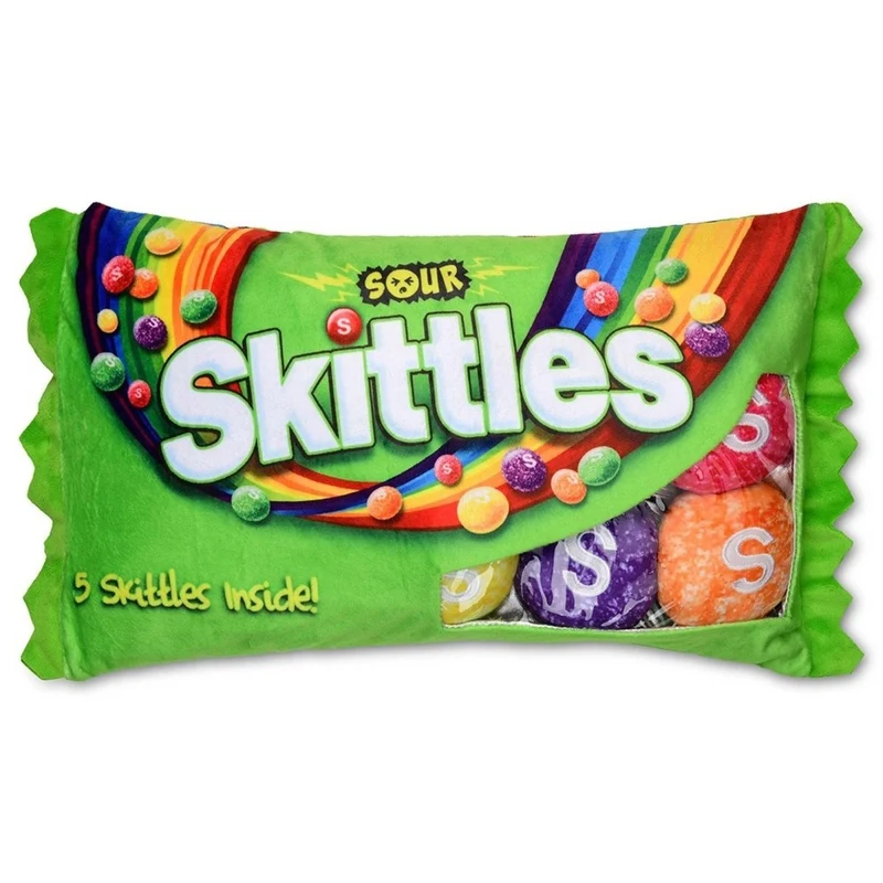 Sour Skittles Packaging Plush, 17 Inches, 1 Count