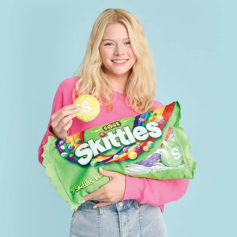 Sour Skittles Packaging Plush, 17 Inches, 1 Count