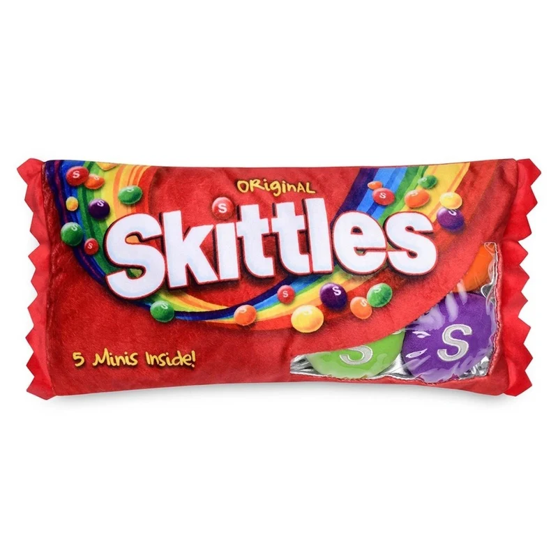 Skittles Packaging Plush, 17 Inches, 1 Count