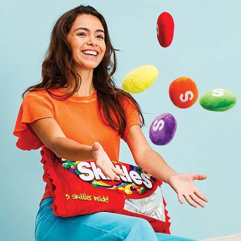 Skittles Packaging Plush, 17 Inches, 1 Count