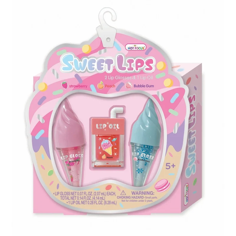 Sweet Lips Lip Gloss and Oil, 3 Count