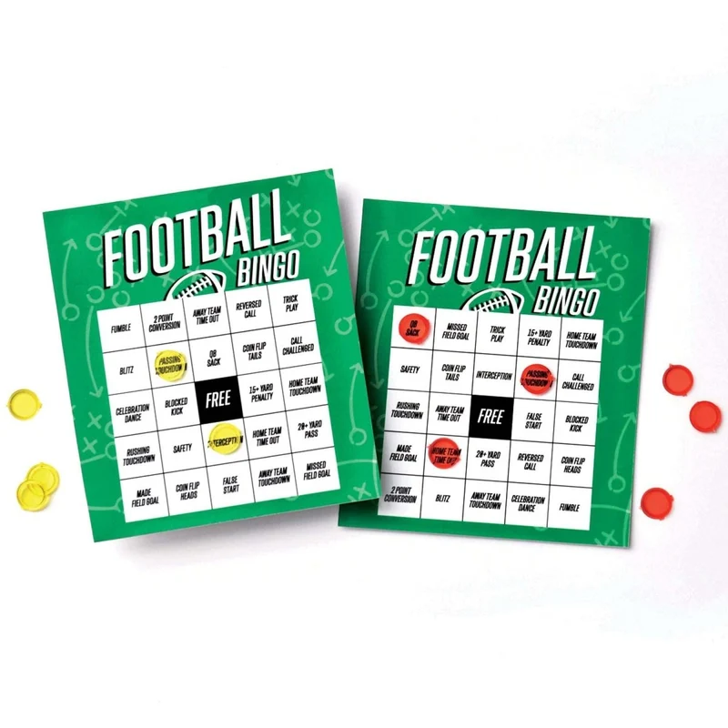 Football Bingo Game, 10 Count