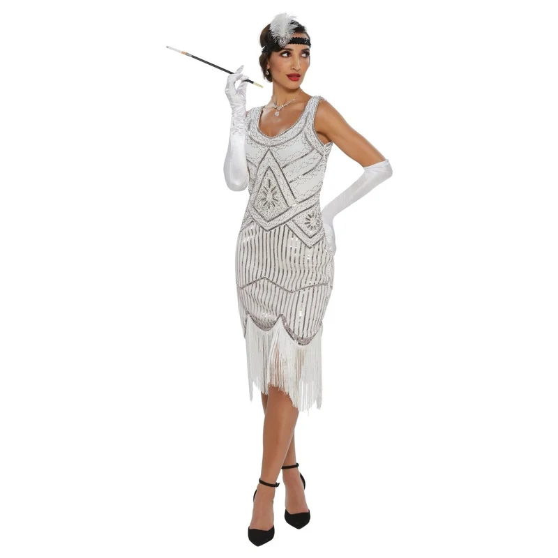 1920s White Dress for Adults