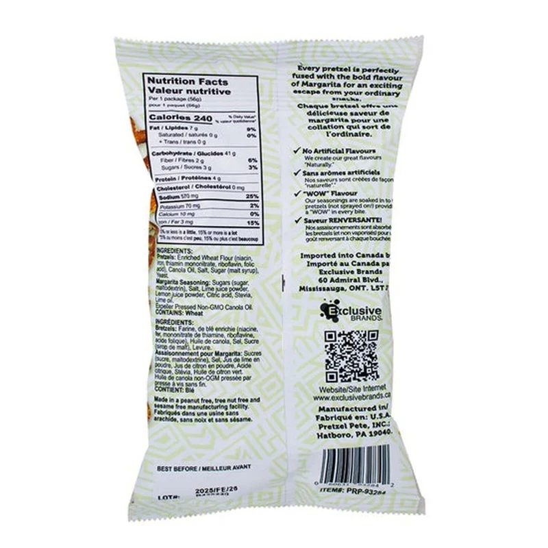 Pretzel Pzazz Margarita Flavor, 56 g, 1 Count