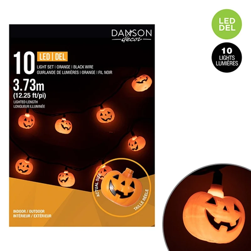 Pumpkin LED String Lights, 54 Inches, 1 Count