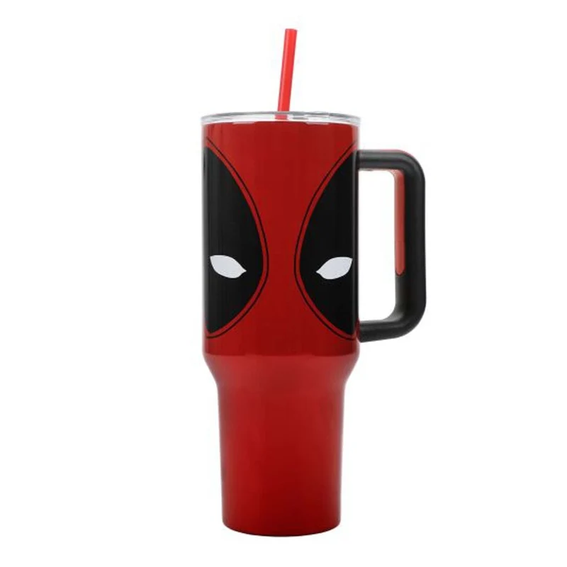 Deadpool Stainless Steel Tumbler with Straw, Marvel, 40 Oz, 1 Count