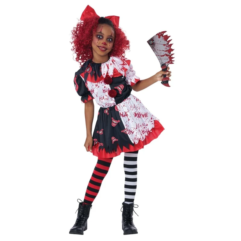 Chuckles, the Killer Clown Costume for Kids, Dress