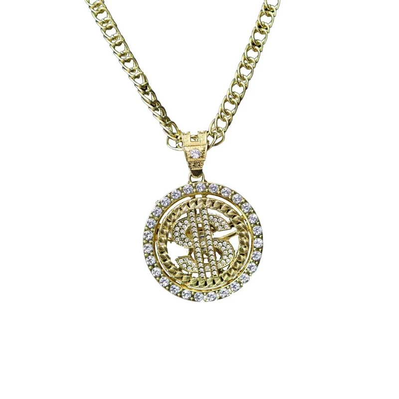 Chunky Dollar Sign Necklace, 24 Inches, 1 Count
