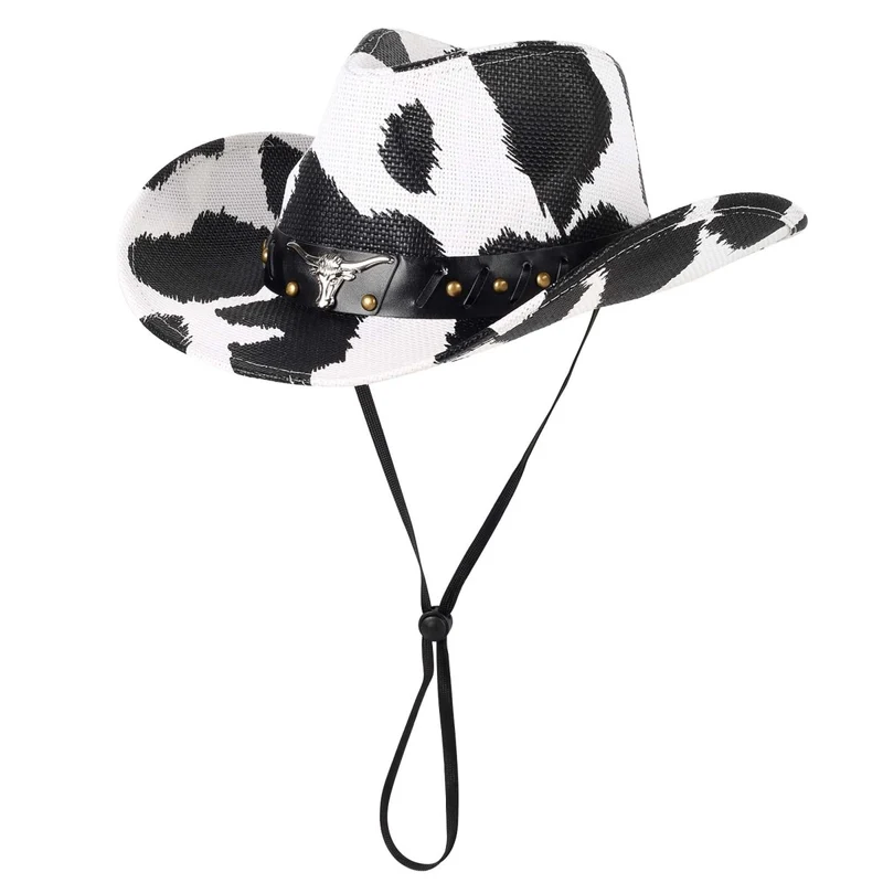 Cow Print Deluxe Cowboy Hat for Adults