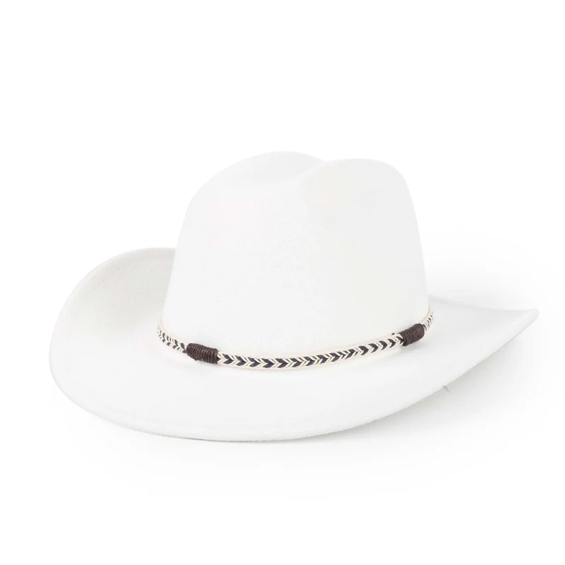 White Western Cowboy Hat for Adults