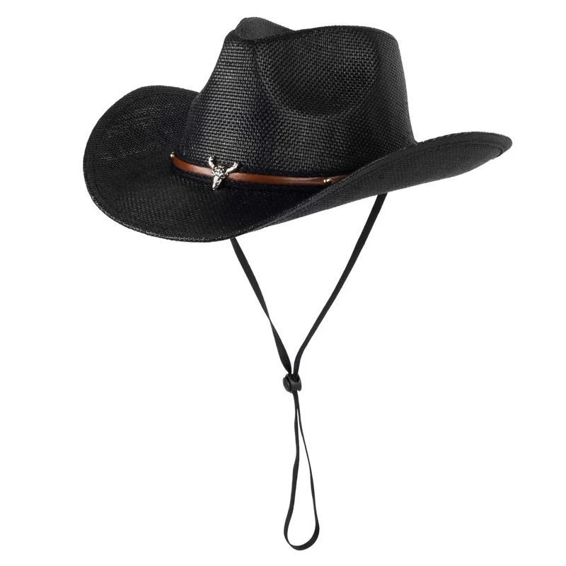 Black Deluxe Cowboy Hat for Adults
