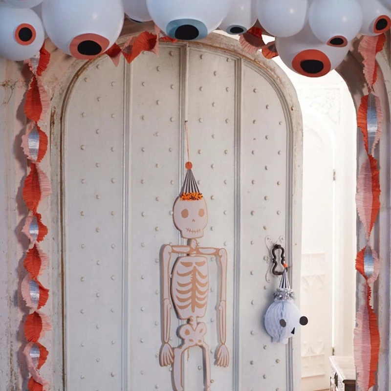 Giant Jointed Skeleton Shaped Hanging Decorations, 58 Inches, 3 Count