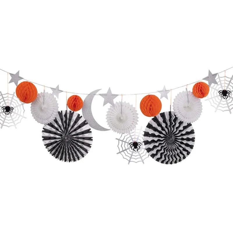 Halloween Honeycomb Shapes Garland, 72 Inches, 1 Count