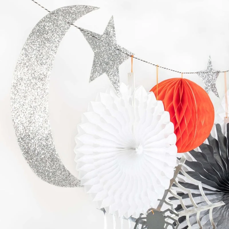Halloween Honeycomb Shapes Garland, 72 Inches, 1 Count