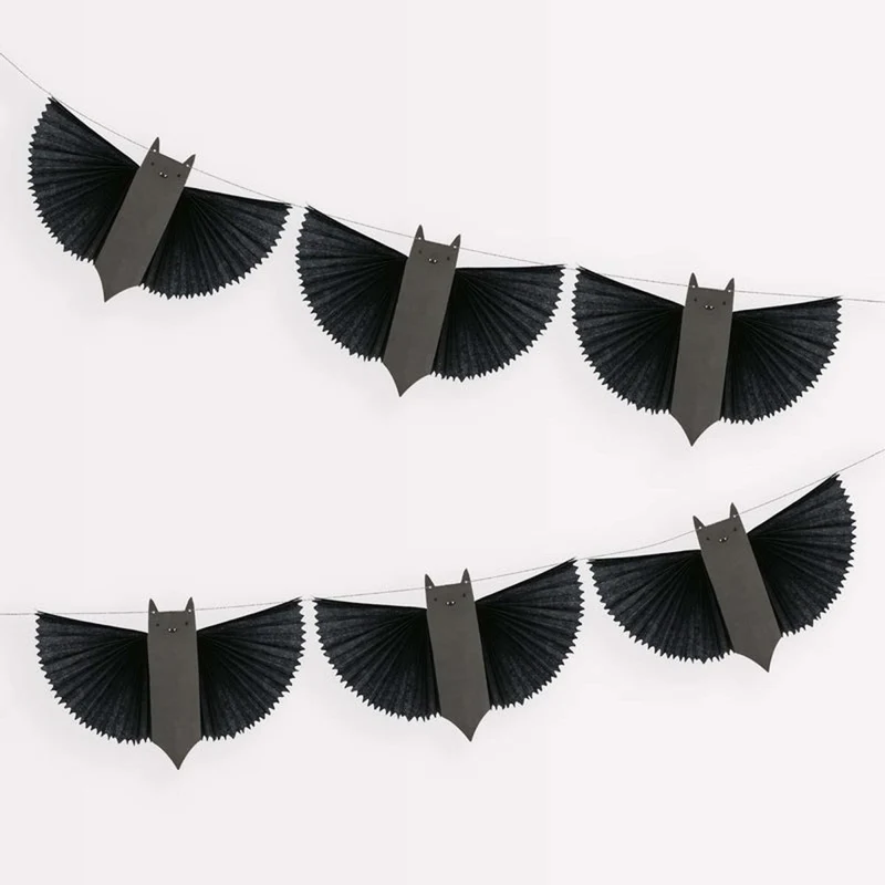 Bat Paper Garland, 72 Inches, 1 Count