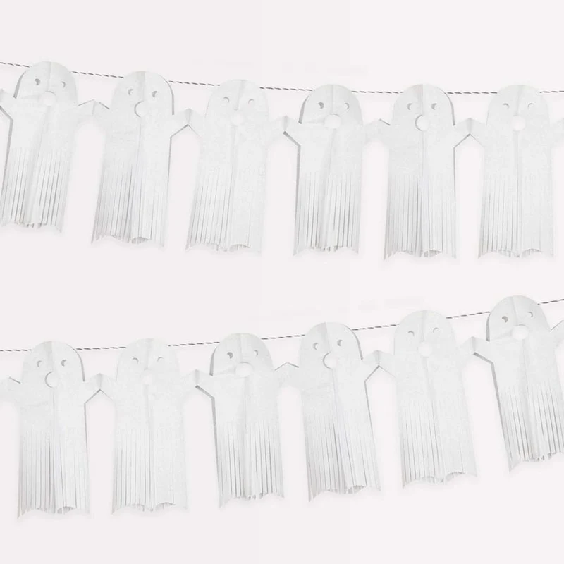 Ghost Tissue Paper Garland, 78 Inches, 1 Count