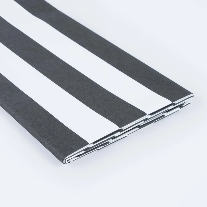 Mod Pattern Rectangular Paper Table Cover, Black Striped, 102 x 54 Inches, 1 Count
