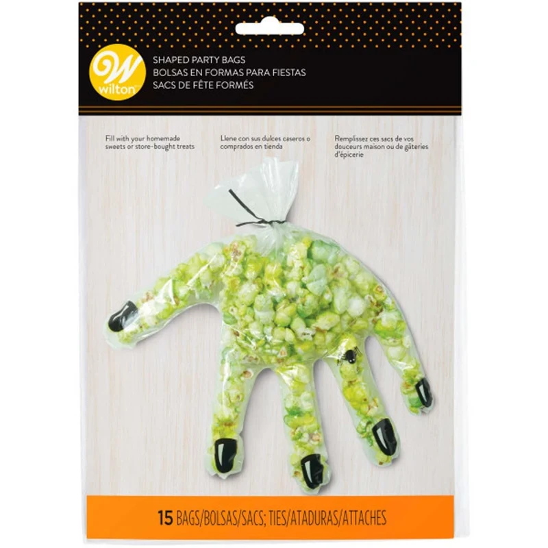 Halloween Creepy Hand Shaped Party Bags, 15 Count