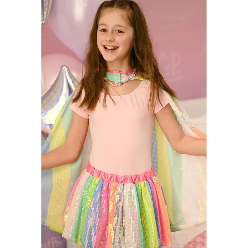 Stripy Sequins Skirt for Kids