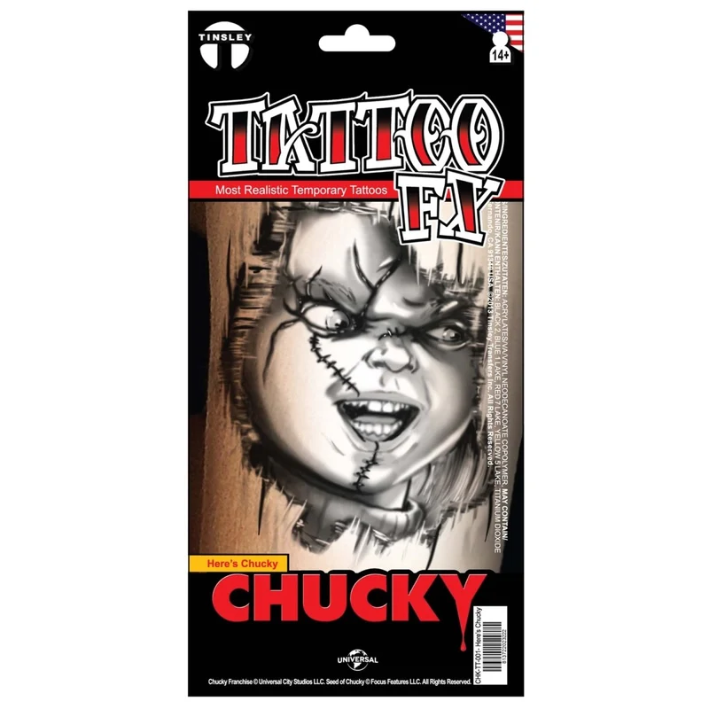 Here's Chucky! Temporary 3D Tattoo FX