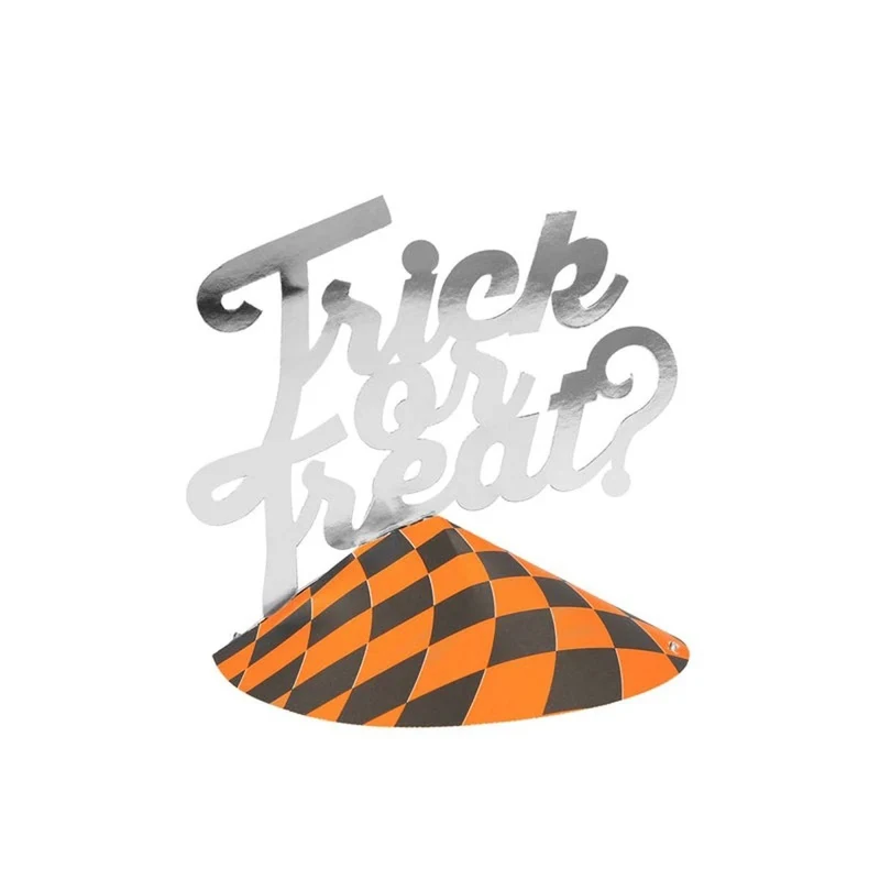 Mod Pattern Halloween Party Paper Hats, 6 Count
