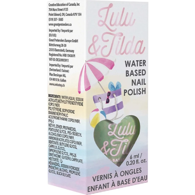 Washable Nail Polish, Lime Green, 1 Count
