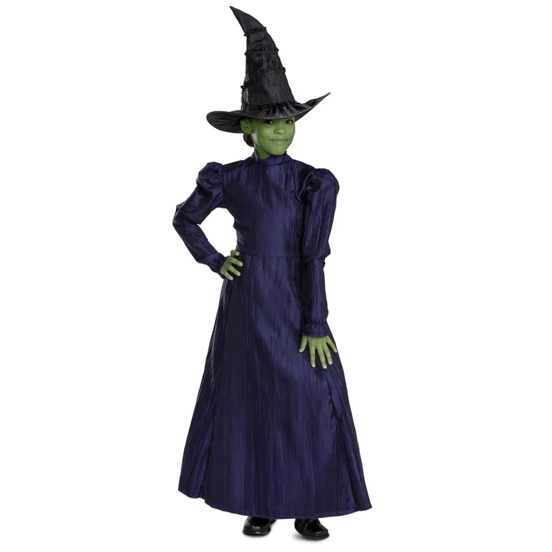 Wicked Elphaba Deluxe Costume for Kids, Purple Dress