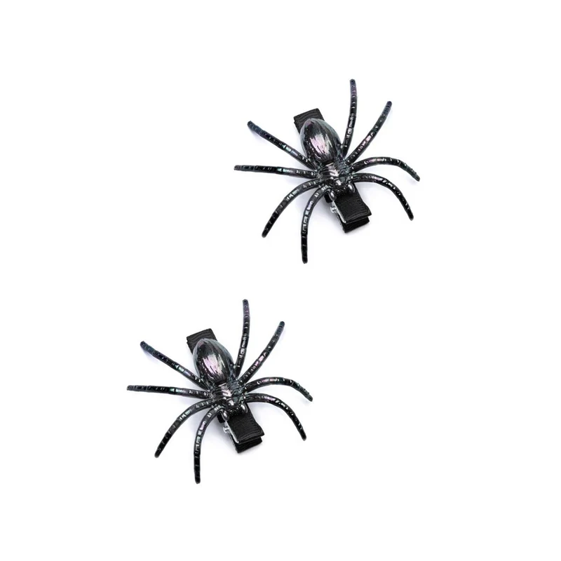 Creepy Spiders Hair Clips for Kids, 2 Count