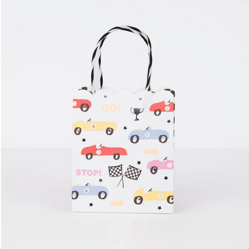 Race Cars Party Bags, 8 Count