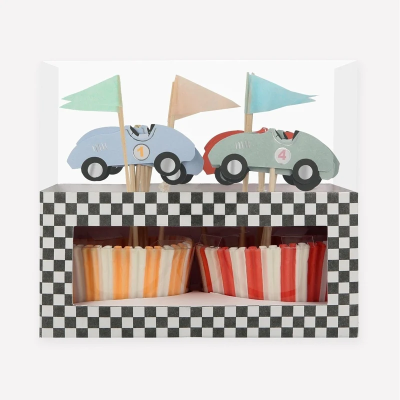 Race Cars Cupcake Kit, 24 Count