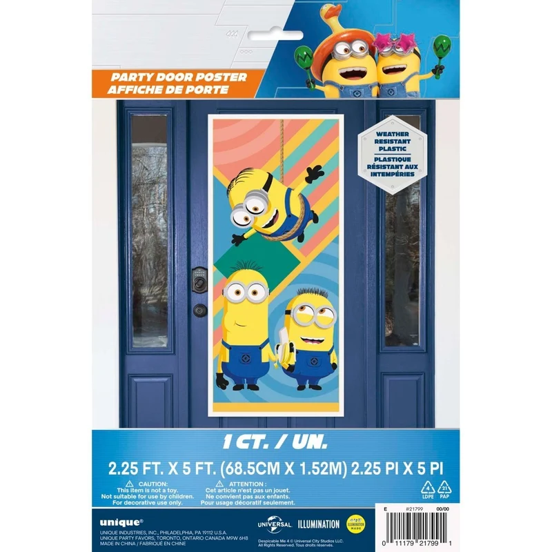 Despicable Me 4 Door Poster, 27 x 60 Inches, 1 Count