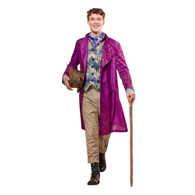 Willy Wonka Deluxe Costume for Adults, Purple Coat