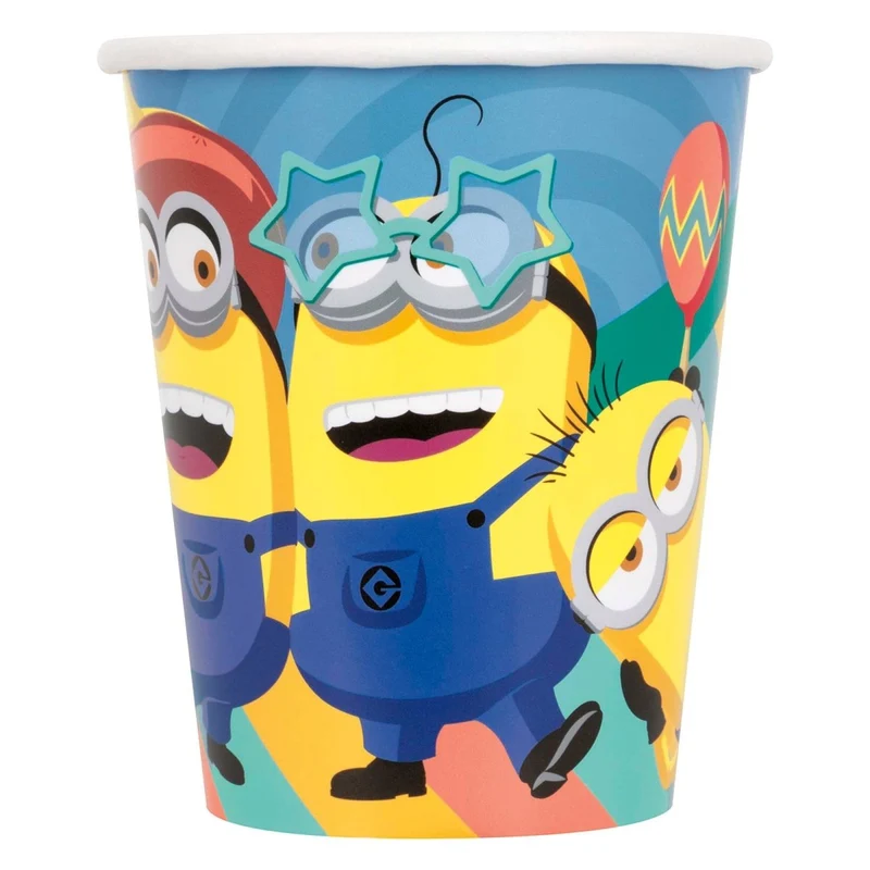 Despicable Me 4 Birthday Party Paper Cups, 9 oz, 8 Count