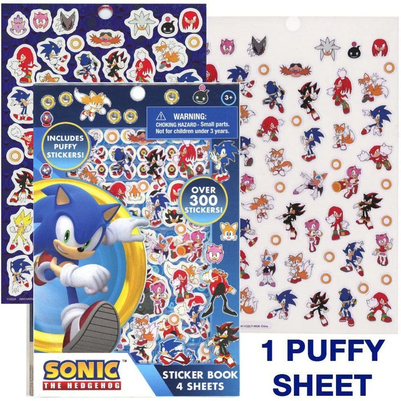 Sonic the Hedgehog Sticker Book with Puffy Sticker Sheet, 1 count