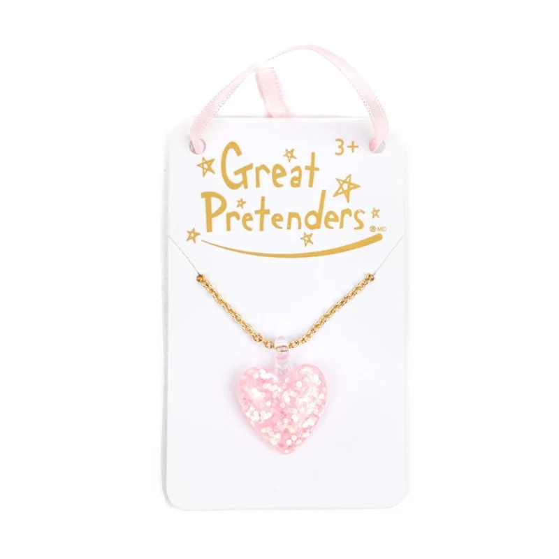 Boutique Glitter Heart Necklace for kids, assortment, 1 Count
