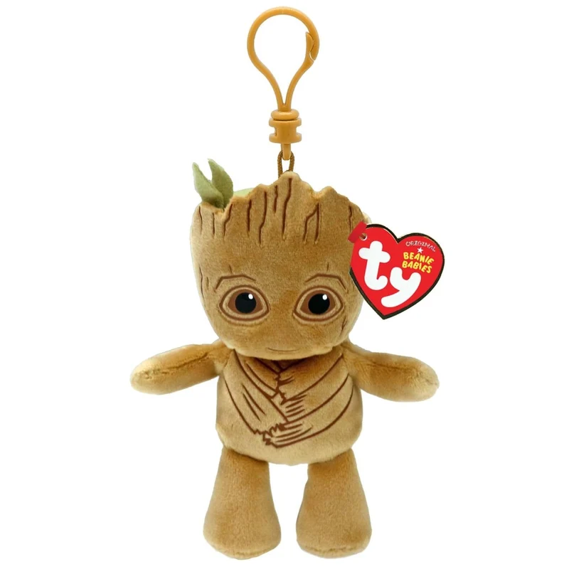 Marvel TY Beanie Boos Plush with Clip, Groot, 5 Inches, 1 Count