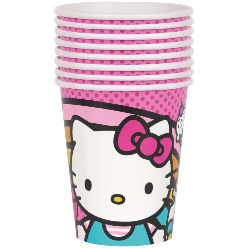 Hello Kitty and Friends Birthday Party Paper Cups, 9 Oz, 8 Count