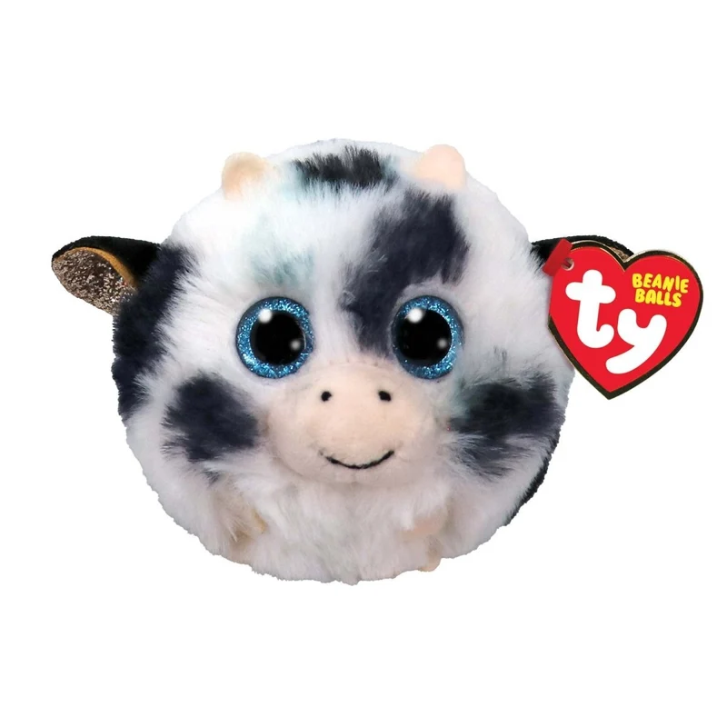 TY Beanie Balls Cow Plush, Moophy, 4 Inches, 1 Count