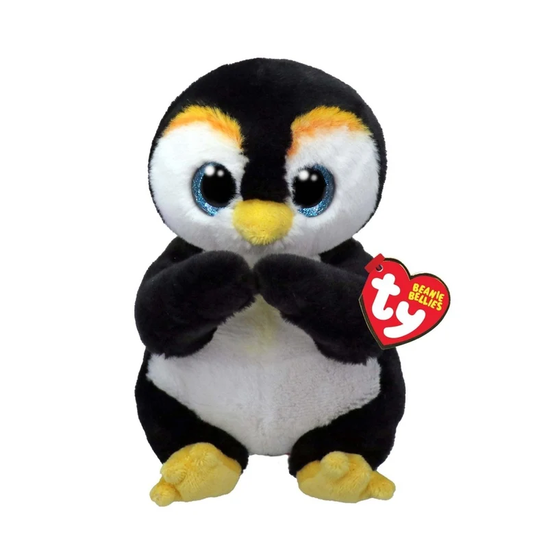TY Beanie Bellies Penguin Plush, Neve, 8 Inches, 1 Count