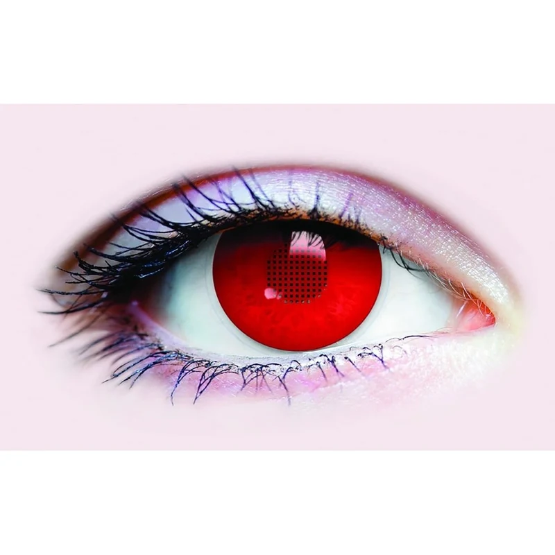 PRIMAL® X-Ray - Red Coloured Contact Lenses, 3 Month Usage