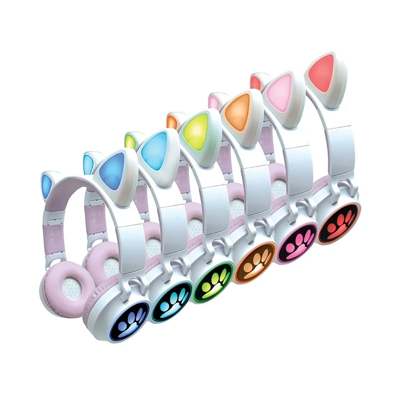 Wireless Rechargeable Headphone with Lights for Kids