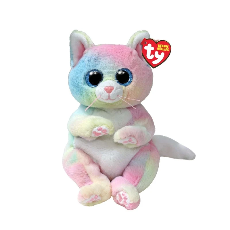 TY Beanie Bellies Cat Plush, Jenni, 6 Inches, 1 Count