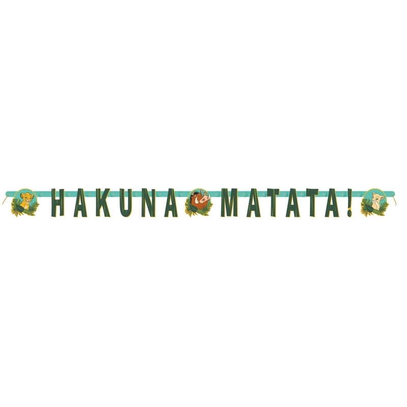 Disney Lion King Birthday "Hakuna Matata" Jointed Banner, 67 Inches, 1 Count