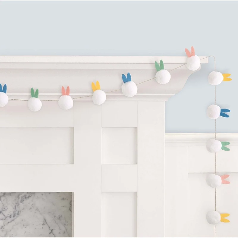 Dainty Easter Pompoms Garland, 1 Count