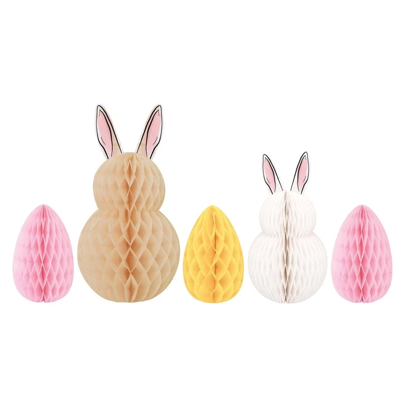 Dainty Easter Honeycomb Centerpiece Decoration Kit, 5 Count