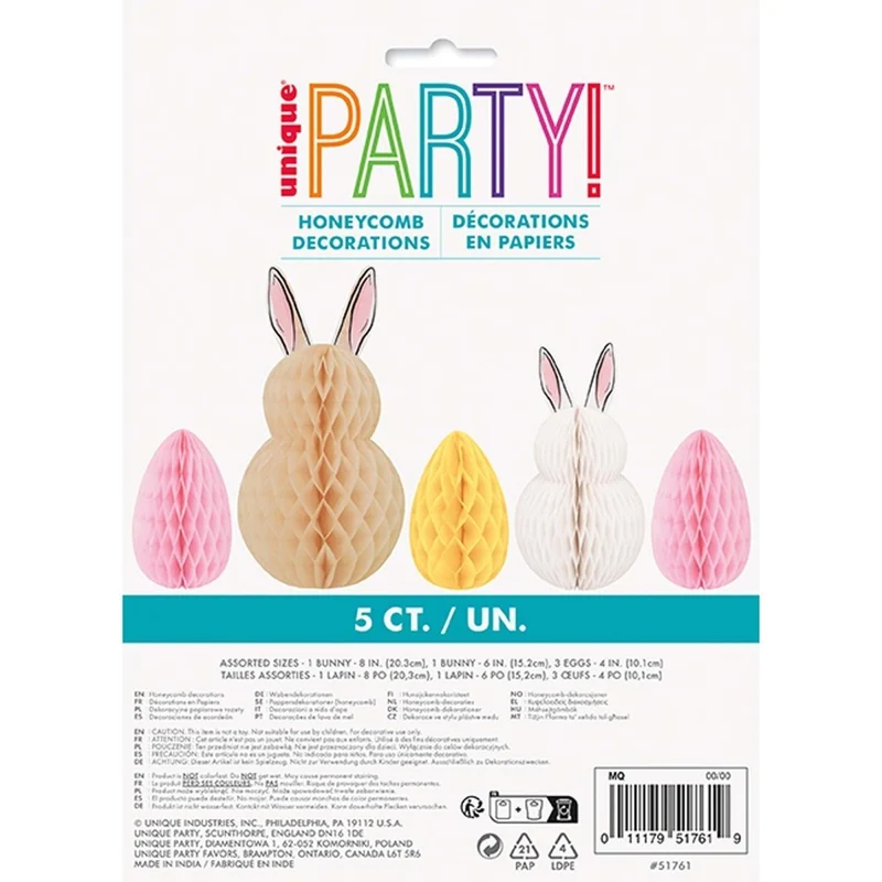 Dainty Easter Honeycomb Centerpiece Decoration Kit, 5 Count