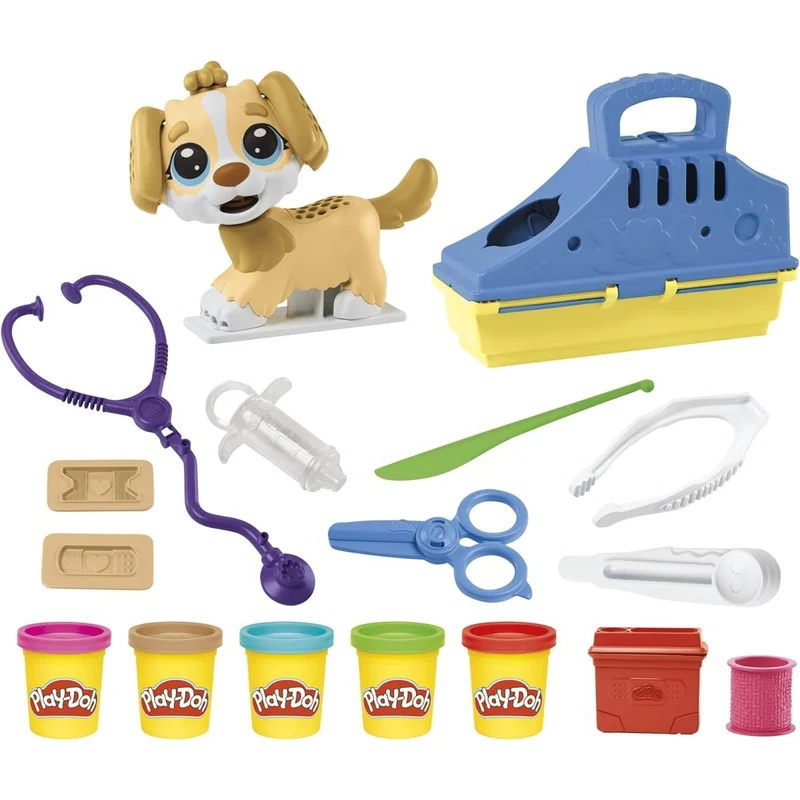 Play-Doh Care 'n Carry Vet Playset with Toy Dog, 1 Count