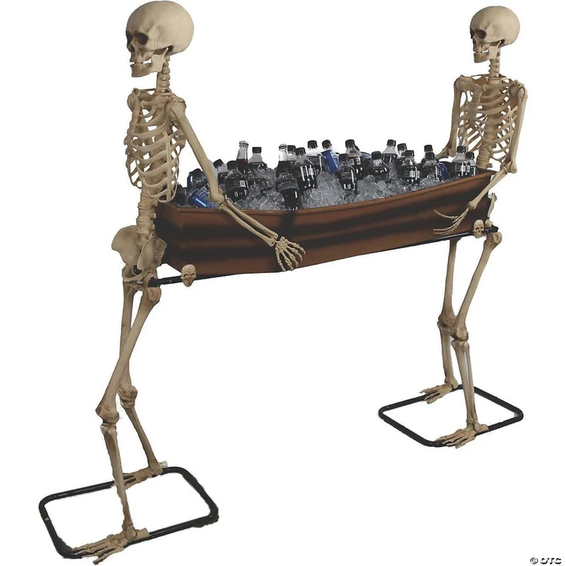 Poseable Skeletons Carrying Coffin Halloween Decoration, 47 Inches, 1 Count