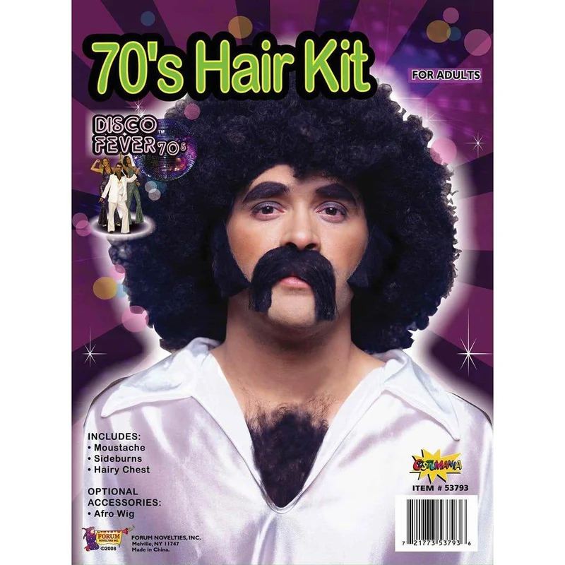 70's disco hair kit for men