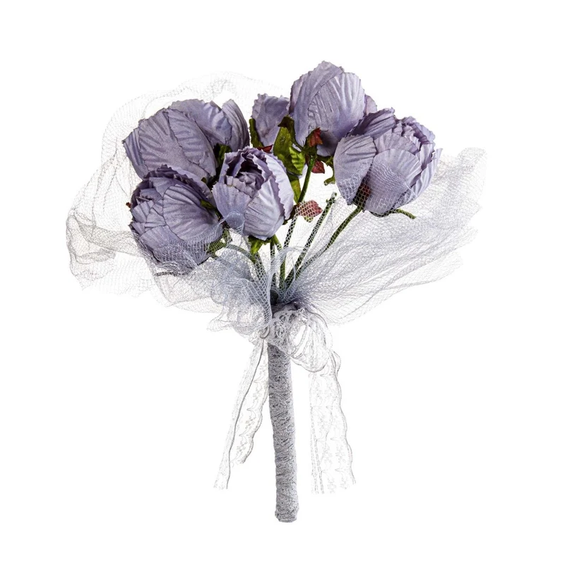 Emily the Corpse Bride Purple Flower Bouquet